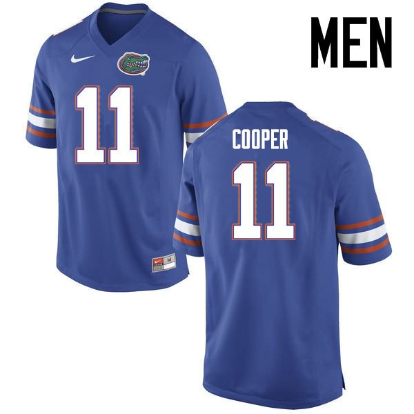 NCAA Florida Gators Riley Cooper Men's #11 Nike Blue Stitched Authentic College Football Jersey QJF7764KB